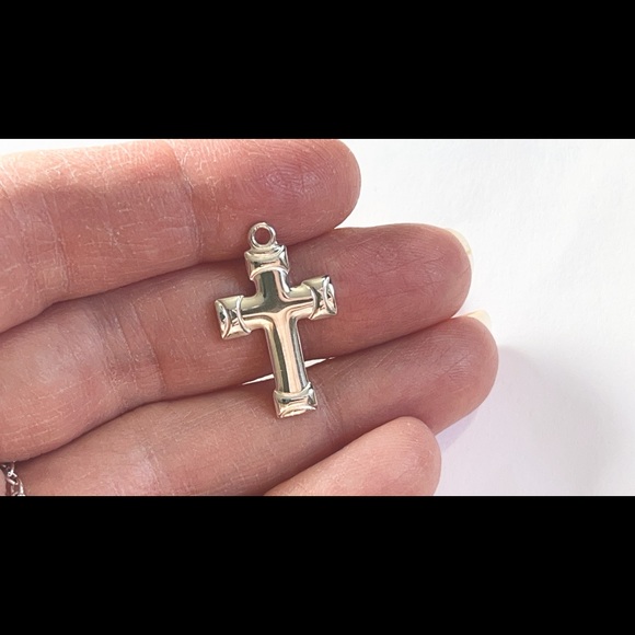 Sterling silver cross pendant charm NO chain just charm - Picture 6 of 6
